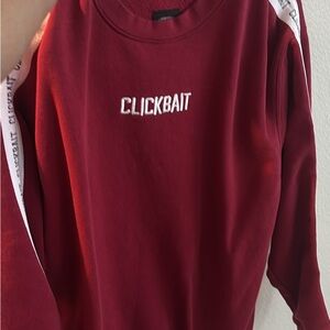 Women's Burgundy Crew Neck Sweater